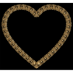 Gold Victorian Ornament Heart