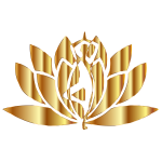Gold Yoga Lotus No Background