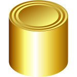 Gold can vector clip art