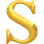 Golden letter S