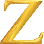Golden letter Z
