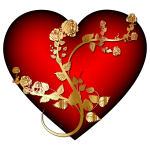 Golden Rose Heart Enhanced