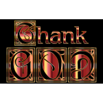 Golden Thank GOD Typography Variation 2