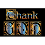 Golden Thank GOD Typography