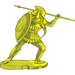 Golden warrior statue