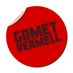 Gomet vermell red sticker vector image
