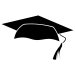 Graduation cap silhouette