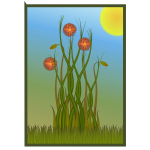 Grass, flowers and sun