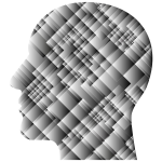 Man Head Silhouette Grey Pattern