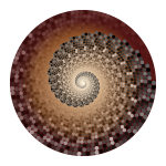 Grayscale Swirling Circles Vortex Variation 5