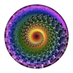 Grayscale Swirling Circles Vortex Variation 8