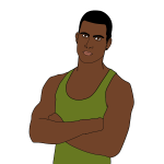 Green Tanktop Man Portrait