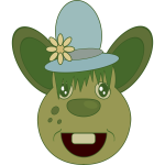 Green mouse vector clip art