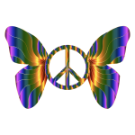 Groovy Peace Sign Butterfly 11