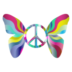 Groovy Peace Sign Butterfly 5