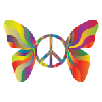 Groovy Peace Sign Butterfly 7