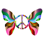 Groovy Peace Sign Butterfly 8