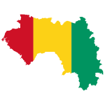 Guinea Flag Map
