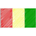 Guinea flag scribble effect