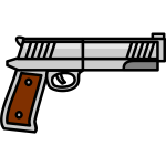 Outlined firearm