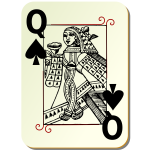 Queen of spades vector image