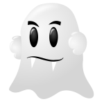 White ghost vector illustration