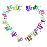 Colorful family heart