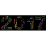 Happy New Year 2017 Word Cloud
