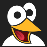 Happy penguin avatar vector drawing