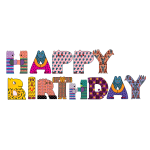 Happy Birthday text vector image