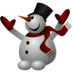 Happy snowman vector drawing