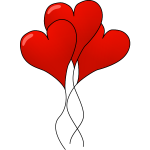 Heart balloons vector clip art