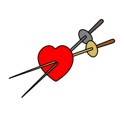 Heart and swords
