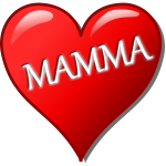 Mother's day heart Italian vector image