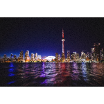High Poly Toronto Skyline At Night