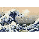 Hokusais Great Wave of Kanagawa Pixelized 2014080501