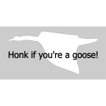 Honk If You Are A Goose Bumper Sticker