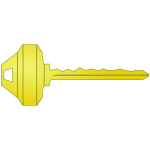 Yellow house key