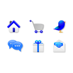 Icons blue