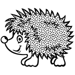 Vector image of spotty hedgehog