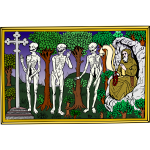 Illustration Die Legende der drei Lebenden und der drei Toten 2 1