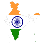India Map Flag With Stroke