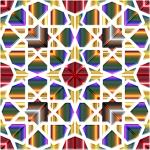 Vector illustration of neon stars patterned tile