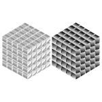Metallic cubes vector image