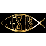 Jesus Fish Gold