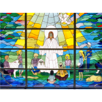 Jesus Prayer Stained Glass Window