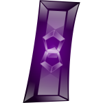 Rectangle shape purple jewel vector drawing