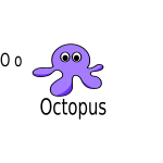 Violet octopus vector image