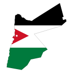 Jordan Map Flag With Stroke