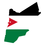 Jordan Map Flag